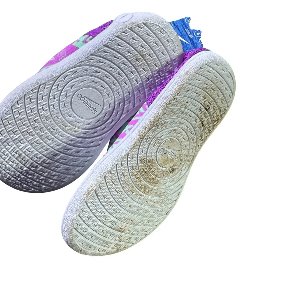 Speedo‎ Kids Splash and Sun Booties Neon Violet Pink Mint Green Size S 5 6